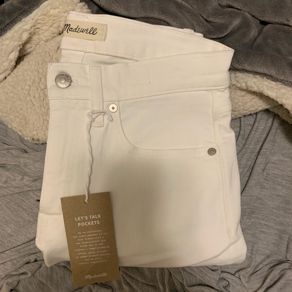 White madewell jeans
